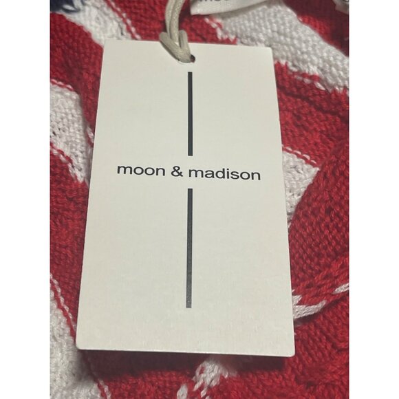 Moon & Madison Womens Patriotic Knit Cropped Tank USA Flag Design Size Small - Picture 7 of 7